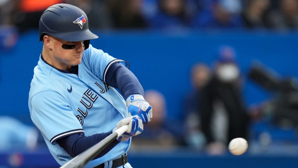 ANAHEIM, CA - MAY 29: Toronto Blue Jays third baseman Matt Chapman (26)  looks on during the MLB game between the Toronto Blue Jays and the Los  Angeles Angels of Anaheim on