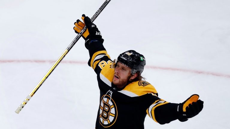 Boston Bruins' David Pastrnak. (Michael Dwyer/AP Photo)