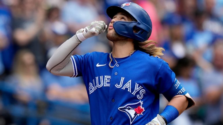 Blue Jays shortstop Bo Bichette accounted for all of Toronto's runs, thanks to a couple of homers on Saturday against the Cincinnati Reds, as the home team won 3-1. (Frank Gunn/CP)