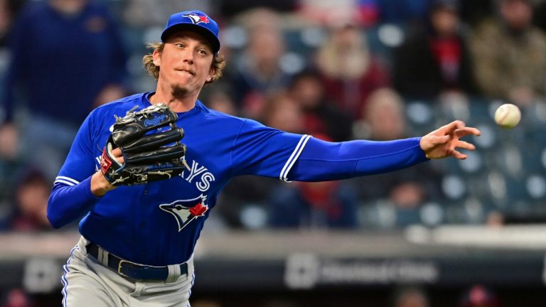 Toronto Blue Jays pitcher Ryan Borucki made his return to the lineup and pitched an inning of relief. (David Dermer/AP)