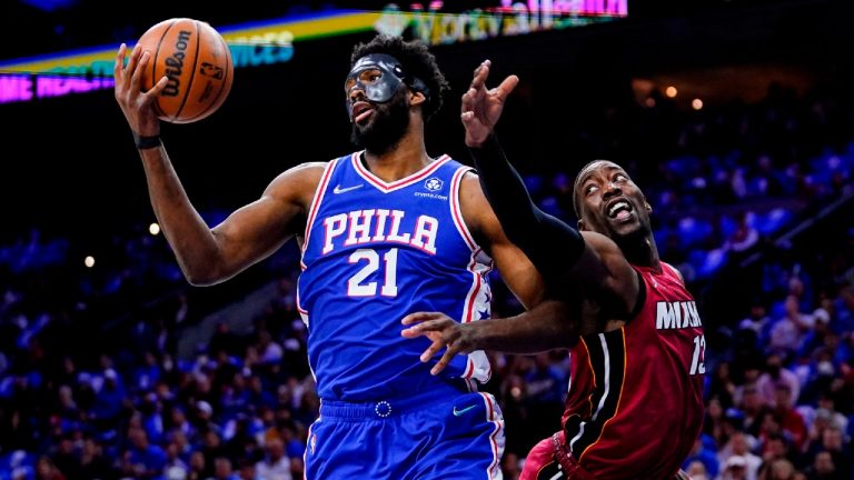 The 76ers' Joel Embiid played in Game 3 on Friday night, but his team failed to report his status in a timely manner. (Matt Slocum/AP)