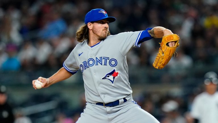 The Jays' Kevin Gausman is having a stellar season so far. Are the new baseballs helping him? (Frank Franklin II/AP)