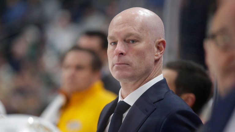 Nashville Predators head coach John Hynes looks on in the second period during an NHL hockey game against the Minnesota Wild. (Andy Clayton-King/AP)