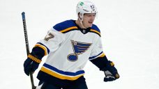 Blues&#8217; Krug out at least six weeks with lower-body injury