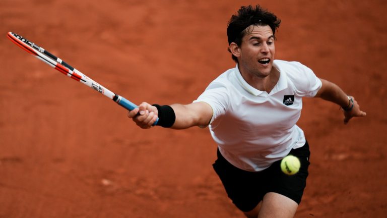 Austria's Dominic Thiem at the French Open tennis tournament in Roland Garros stadium in Paris, France, Sunday, May 22, 2022. (Thibault Camus/AP)