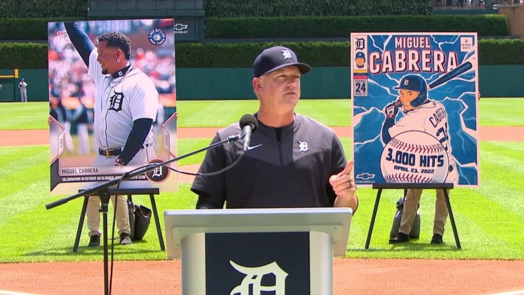 Official Miguel Cabrera 24 Detroit Tigers Home Run and 3000 Hits