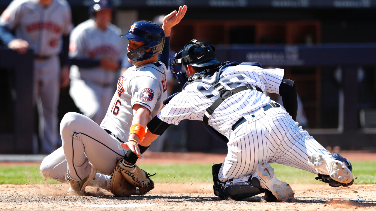 Houston Astros' J.J. Matijevic (13) celebrates with Jose Altuve after  hitting a home run against the Chicago White Sox during the fourth inning  of a baseball game Sunday, June 19, 2022, in