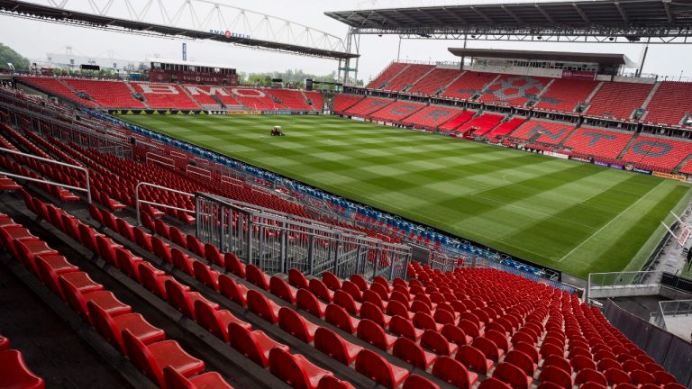 BMO Field in Toronto is pictured on Wednesday, June 13, 2018. FIFA's member associations voted 134 to 65, with one no-vote, Wednesday in favour of the joint North American bid by Canada, the U.S. and Mexico to host the 2026 World Cup over that of Morocco at the FIFA Congress in Moscow. (Christopher Katsarov/CP)