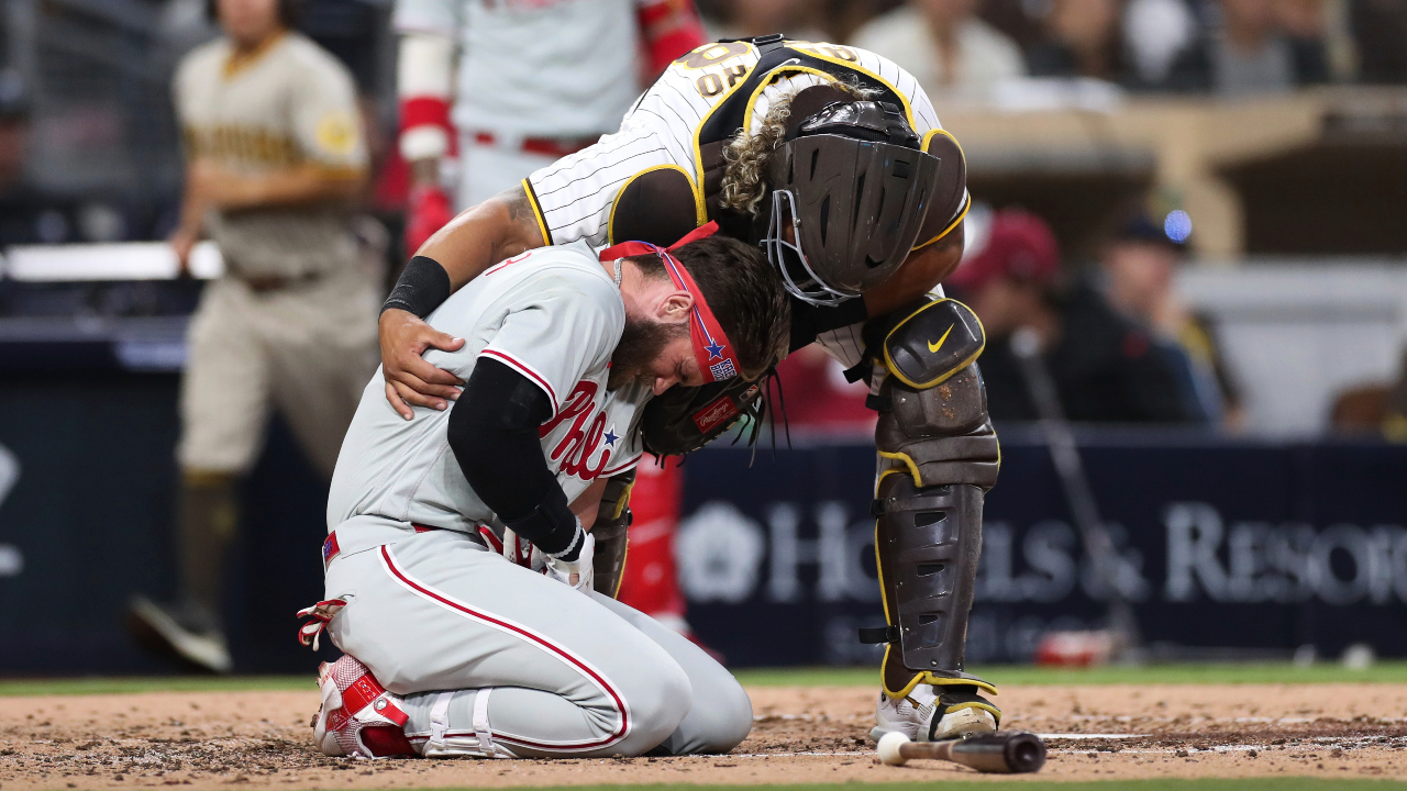 Slugger Bryce Harper out of lineup with back spasms; day to day