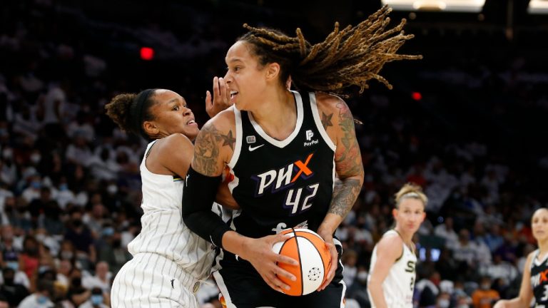 Phoenix Mercury centre Brittney Griner (42). (Ralph Freso/AP)