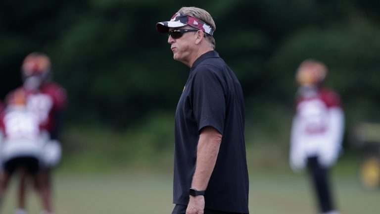 Washington Commanders defensive coordinator Jack Del Rio. (Luis M. Alvarez/AP)