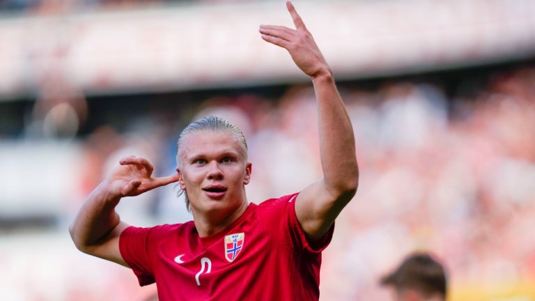 Norway's Erling Haaland. (Javad Parsa/NTB via AP)