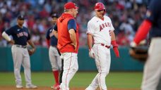 Angels lose 13th straight, Trout injured after firing Maddon