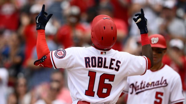 Nationals OF Victor Robles' 'clown' gesture after Madison