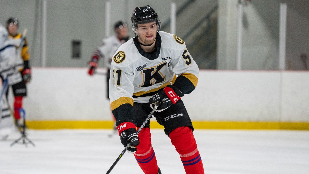 Shane Wright waits to test during the 2022 NHL Scouting Combine at