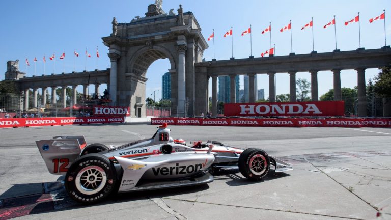 Will Power of Australia takes part in a practice session ahead of qualifying at the Honda Indy in Toronto, on Saturday, July 13, 2019. (Andrew Lahodynskyj/CP)