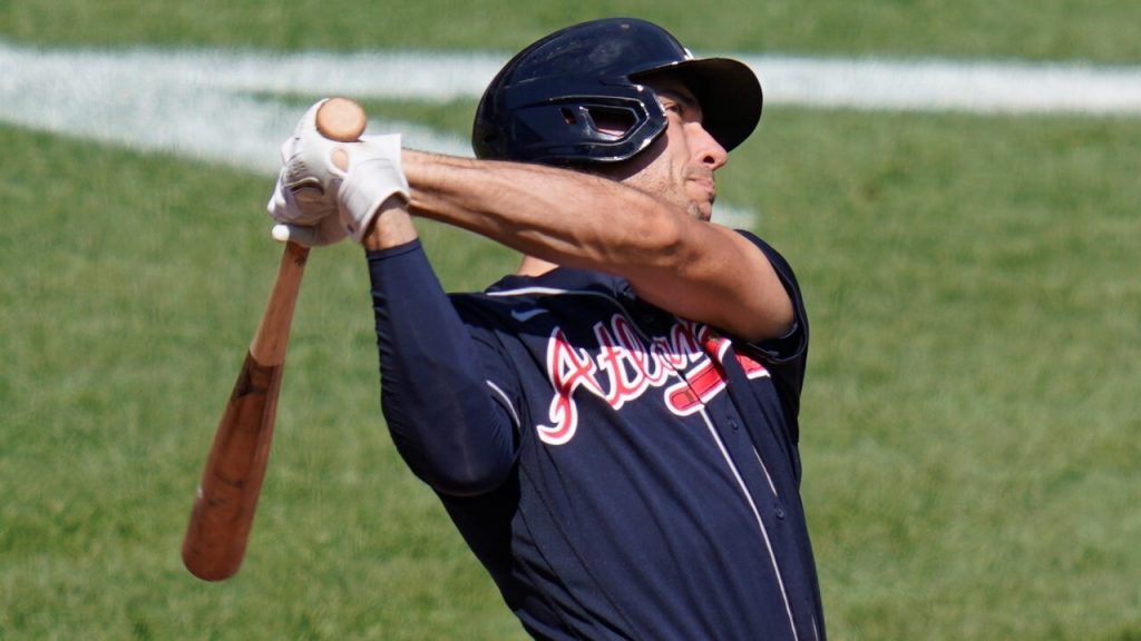 Olson becomes first Brave to deposit ball in Allegheny River