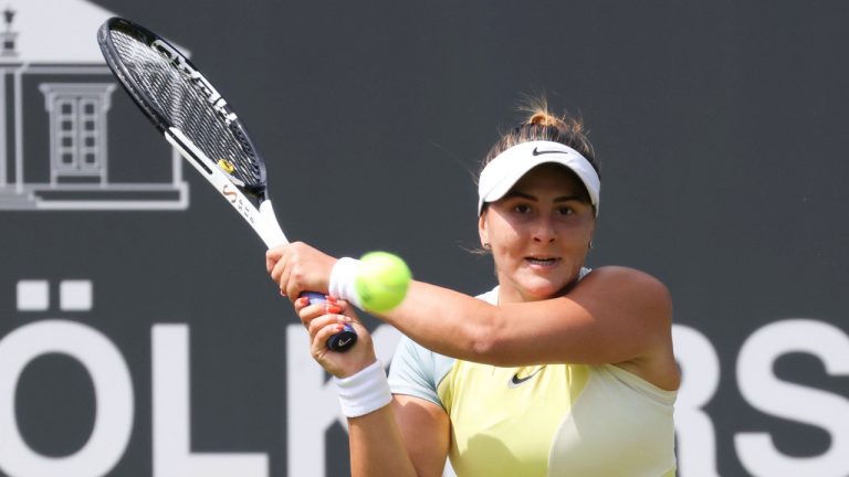 Canada's Bianca Andreescu. (Joaquim Ferreira/dpa via AP)