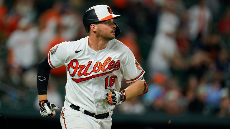 The Baltimore Orioles are trading fan favourite slugger Trey Mancini to the Houston Astros. (Julio Cortez/AP)