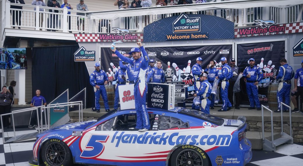 Larson wins rain-delayed NASCAR Cup race at Watkins Glen