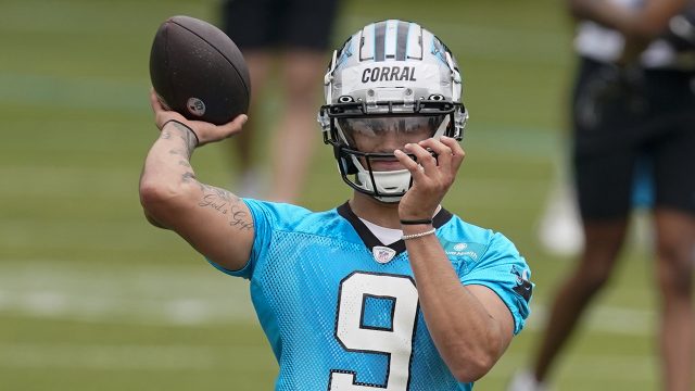 Panthers QB Corral tore Lisfranc vs. Patriots: Rhule