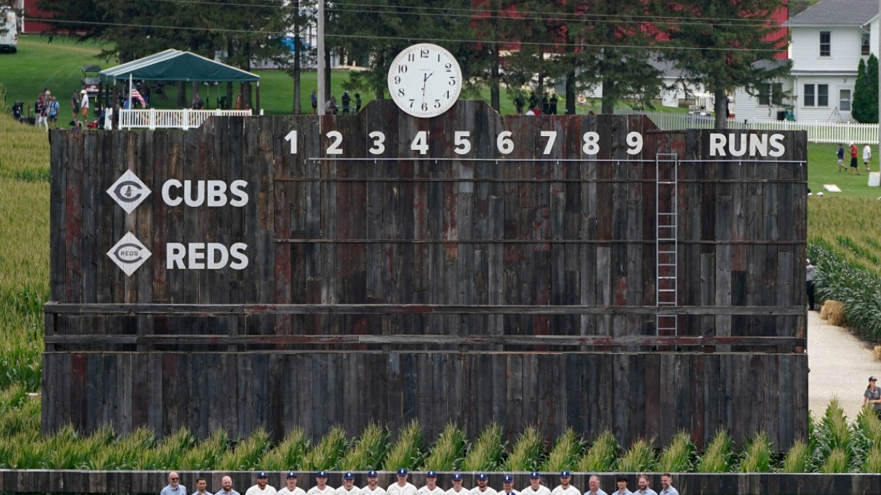 What channel is the Reds vs. Cubs Field of Dreams game on?