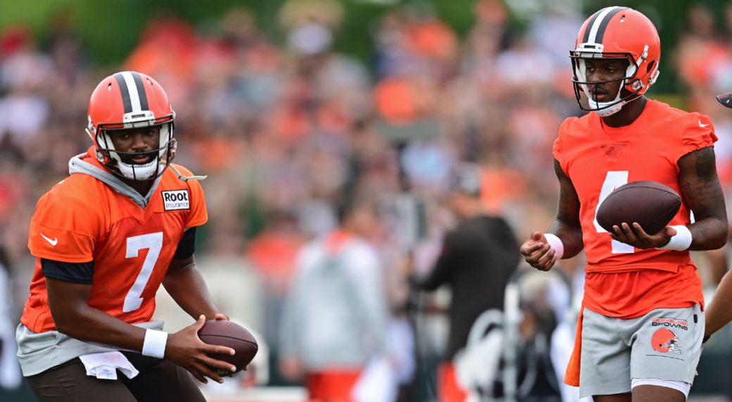 Deshaun Watson is all smiles in his return to practice with the Browns