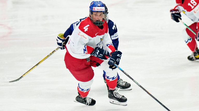 Daniela Pejsova of Czechia led her team in scoring at the IIHF Women's World Championship. (Henning Bagger/Ritzau Scanpix via AP) 