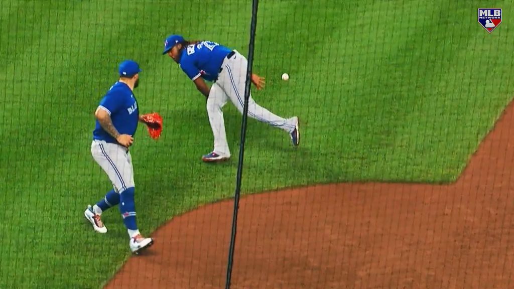 Carlos Correa grounds out sharply, third baseman Matt Chapman to first  baseman Vladimir Guerrero Jr., 08/05/2022