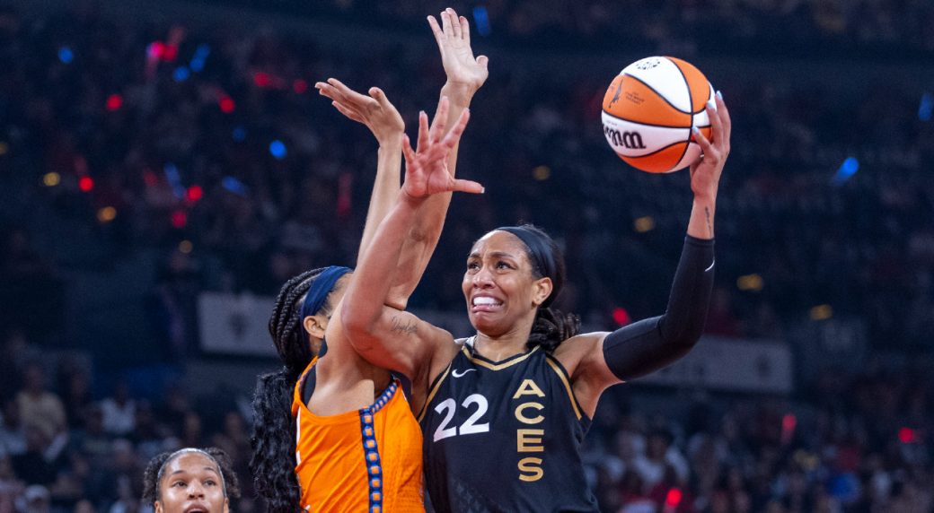 Wilson's doubledouble leads Aces to win over Sun in WNBA Finals Game 1