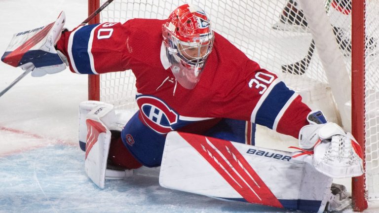 Montreal Canadiens goaltender Cayden Primeau. (Graham Hughes/CP)