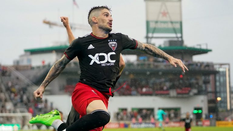 D.C. United forward Taxiarchis Fountas. (Julio Cortez/AP)