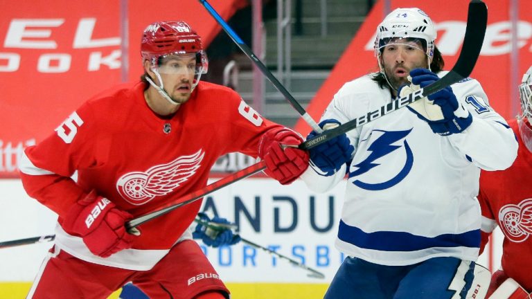 Former Detroit Red Wings defenceman Danny DeKeyser, left, has signed a professional tryout with the Vancouver Canucks. (Duane Burleson/AP)