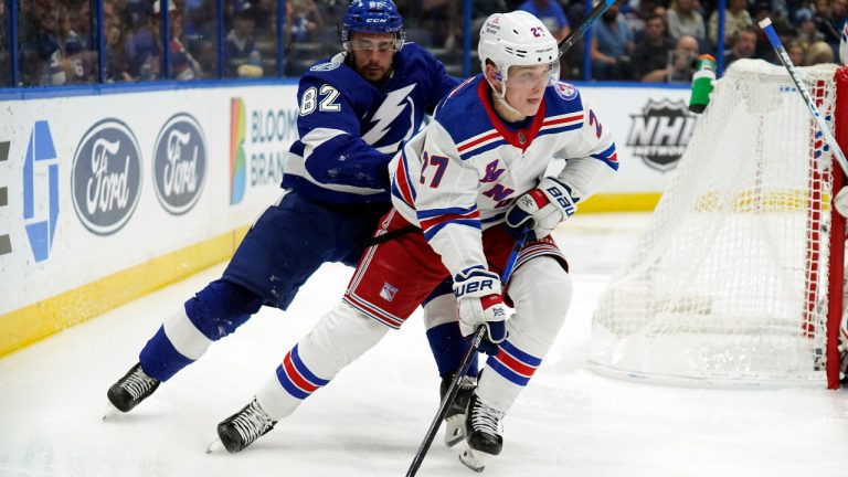 Defenceman Nils Lundkvist has been traded to the Dallas Stars by the New York Rangers. (Chris O'Meara/AP)