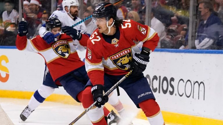 Former Florida Panthers defenceman MacKenzie Weegar (52). (Lynne Sladky/AP)