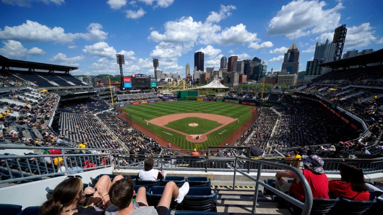 Baseball fans watch a baseball game between the Pittsburgh Pirates and the Cincinnati Reds at PNC Park in Pittsburgh. (Gene J. Puskar/AP)