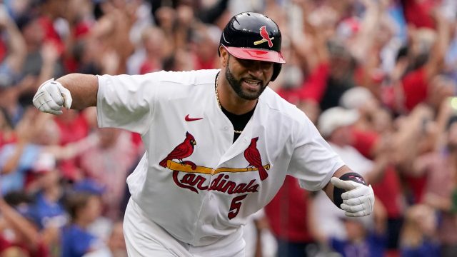 Pujols hits 695th homer, now one behind Rodriguez as Cardinals beat Cubs