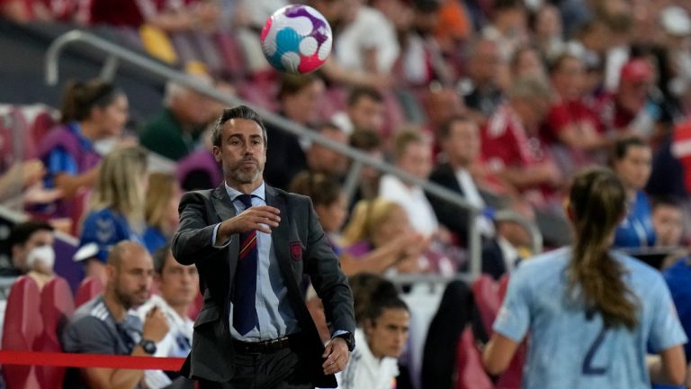 Spain's manager Jorge Vilda. (Alessandra Tarantino/AP)