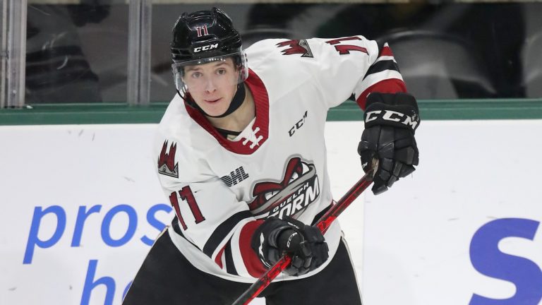 Guelph Storm defenceman Cam Allen. (Luke Durda/OHL Images)