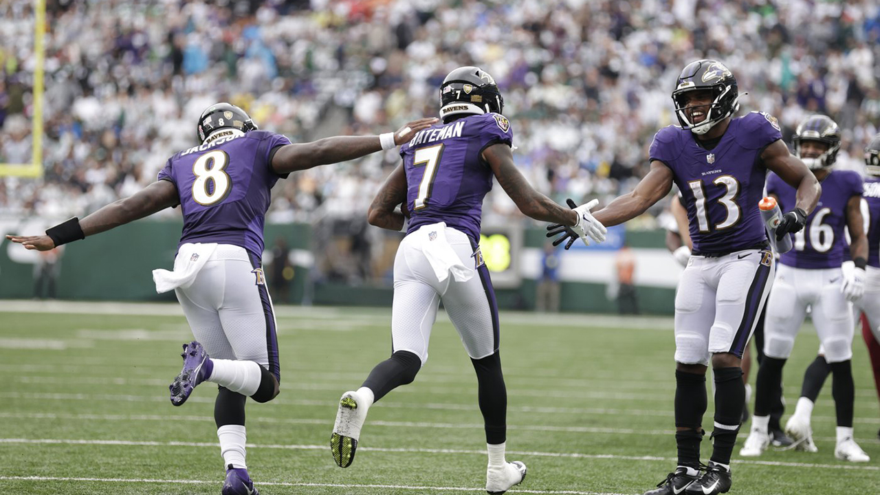 Baltimore Ravens' Lamar Jackson ties franchise record for touchdown passes  in blowout of Jets 