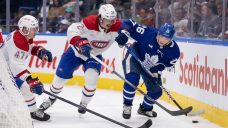 Canadiens&#8217; Arber Xhekaj jumping ahead in race to earn a job on blue line