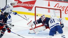 Maple Leafs, led by Tavares&#8217; pair, grind out gritty win over spirited Jets