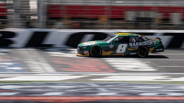 Josh Berry (8) competes during a NASCAR Xfinity auto race at Charlotte Motor Speedway on Saturday, May 28, 2022, in Concord, N.C. (Matt Kelley/AP)