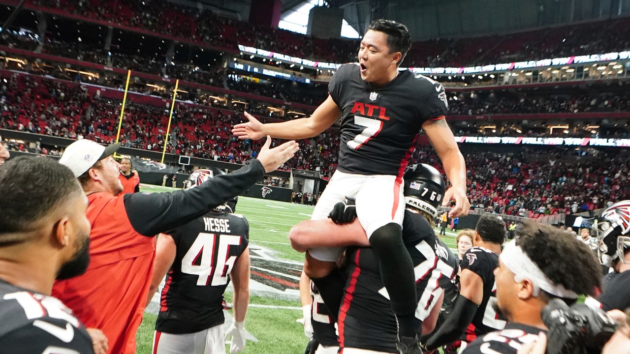 Younghoe Koo kicks game winning field goal, On The Rise, Falcons vs  Giants, Atlanta Falcons