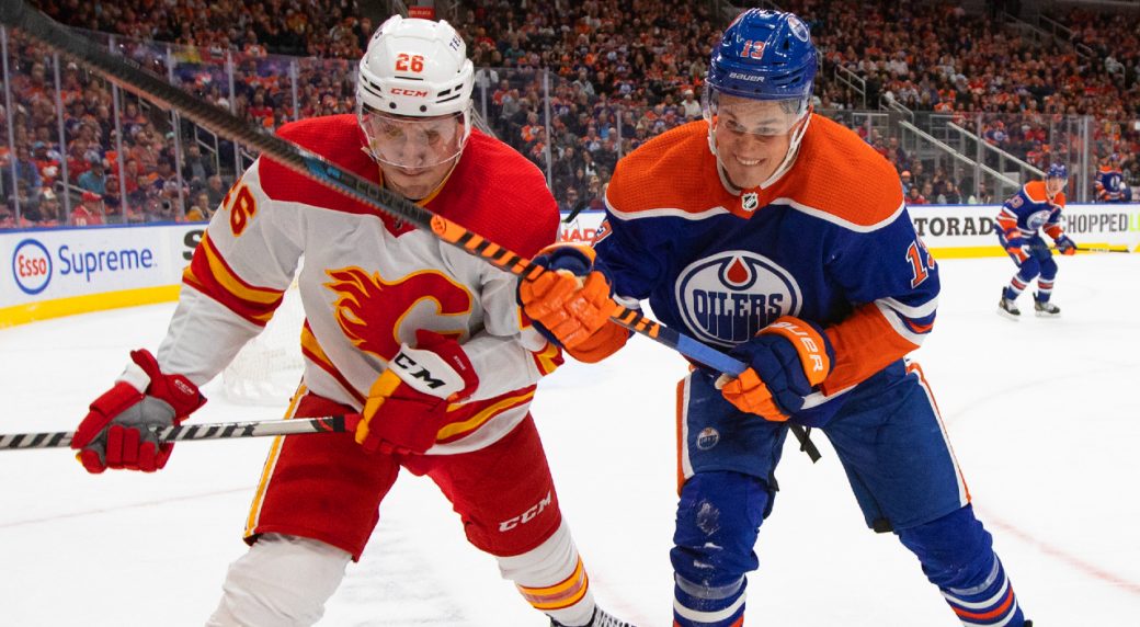 Flames start fast, hang on to beat host Oilers