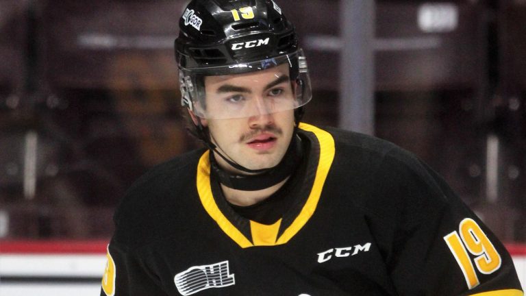 Angus MacDonell of the Sarnia Sting. (Tim Cornett/OHL Images)