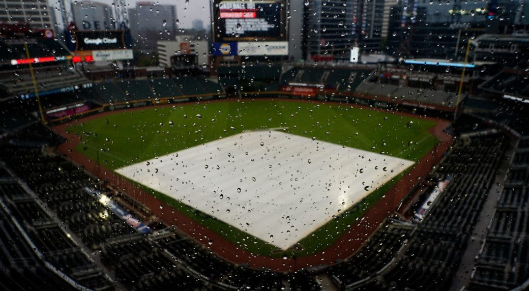 Photos of the Phillies rainy game against the Nationals