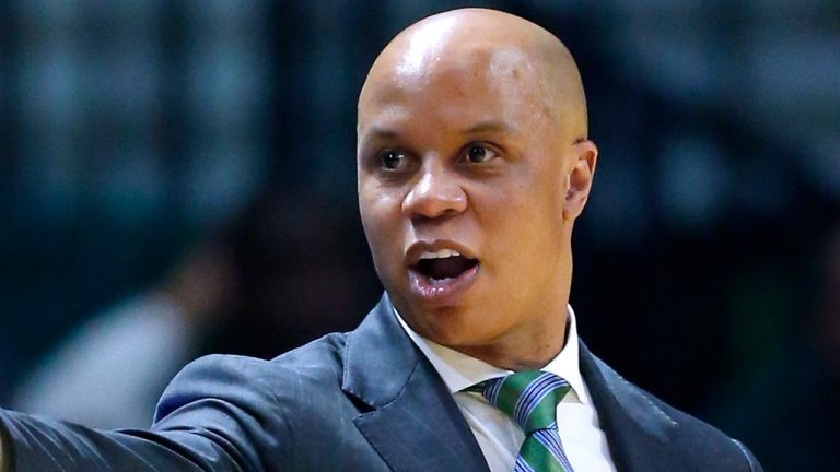 FILE - Rob Murphy, at the time Eastern Michigan coach, gestures during the second half of the team's NCAA college basketball game against Buffalo on Jan. 4, 2019, in Ypsilanti, Mich. Murphy, assistant general manager of the Detroit Pistons, was put on leave due to an investigation, according to a person familiar with the situation. The person spoke to The Associated Press on Thursday night, Oct. 20, 2022, on condition of anonymity because the investigation was ongoing. (AP Photo/Duane Burleson, File)