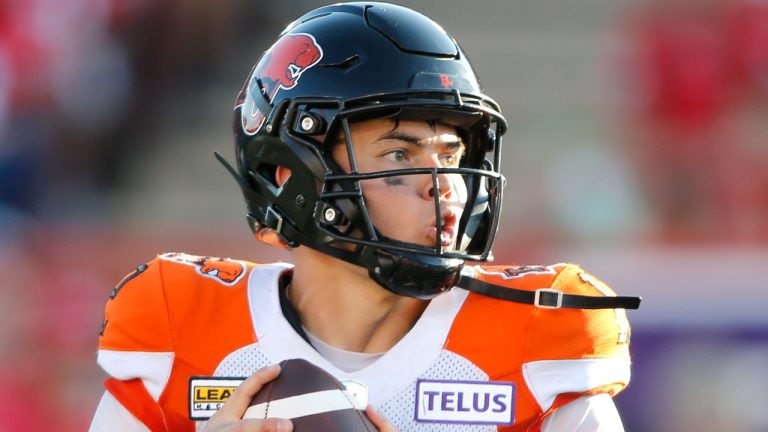 BC Lions quarterback Nathan Rourke . (CP/Larry MacDougal)