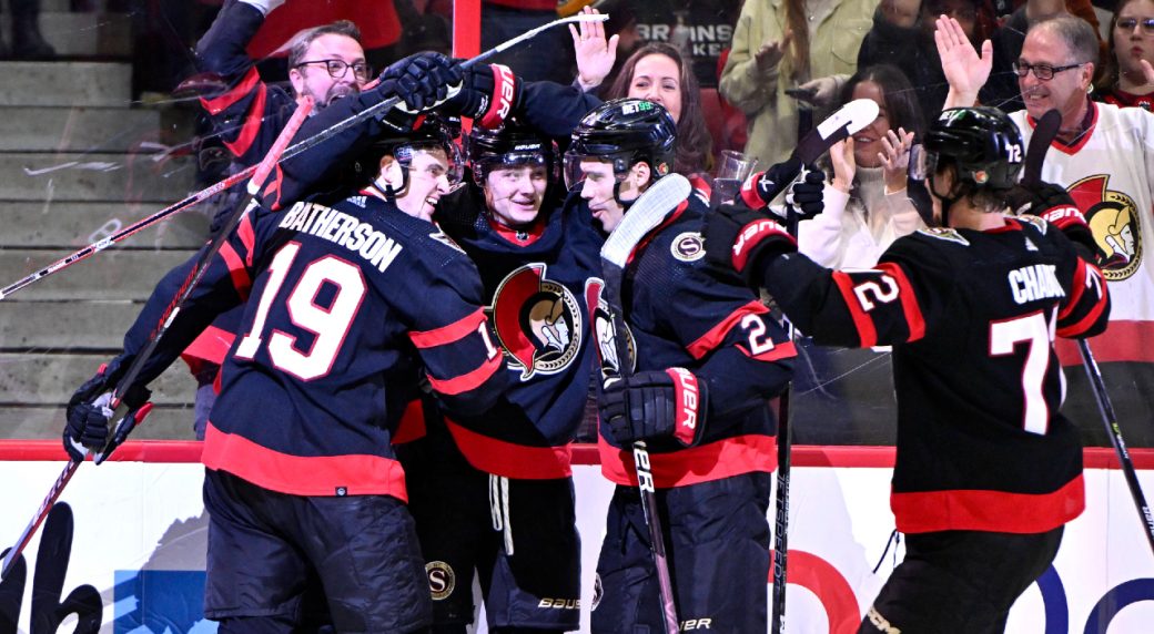 Senators put on offensive showcase, beat Bruins in home opener